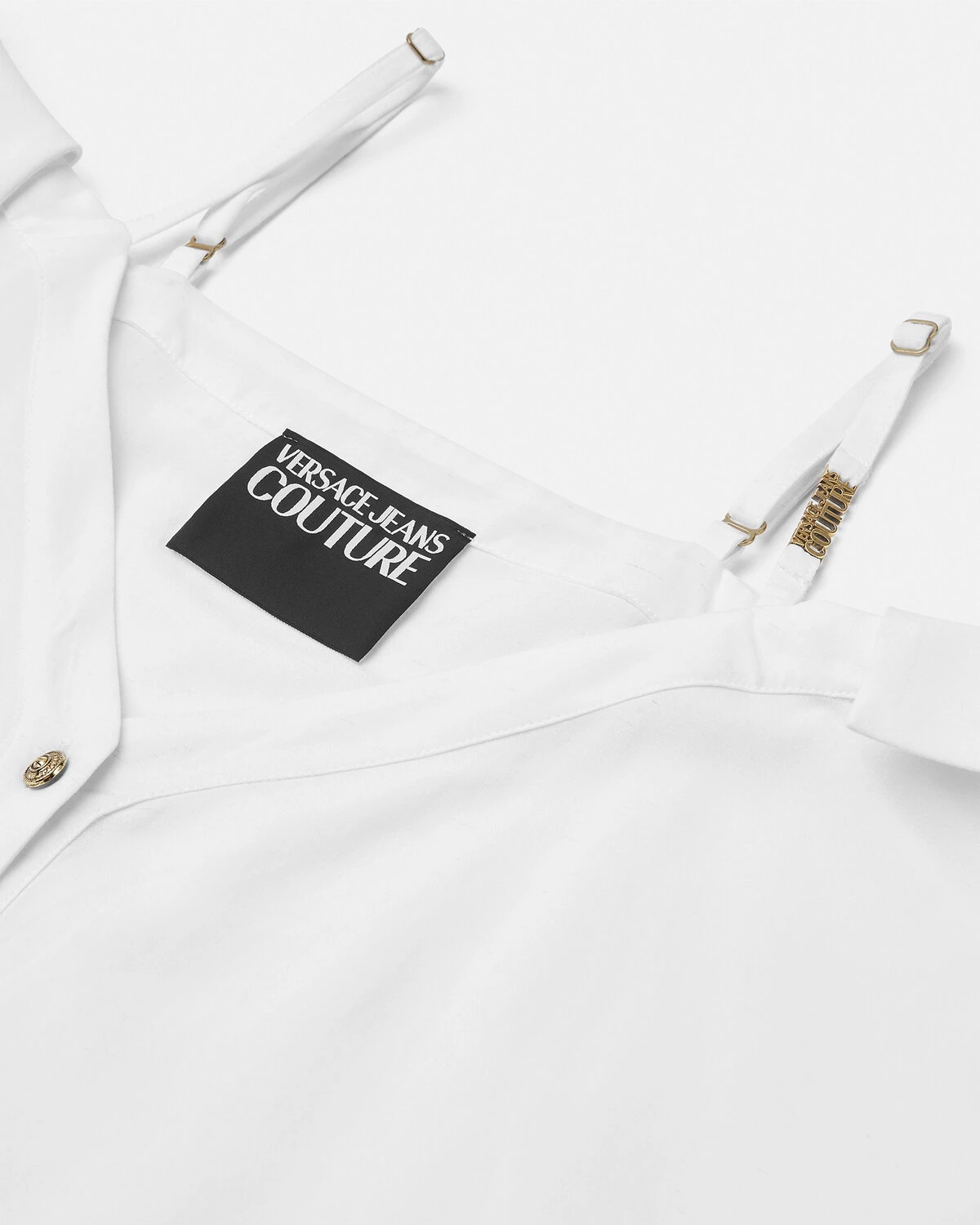 Off-The-Shoulder V-Emblem Shirt - 2