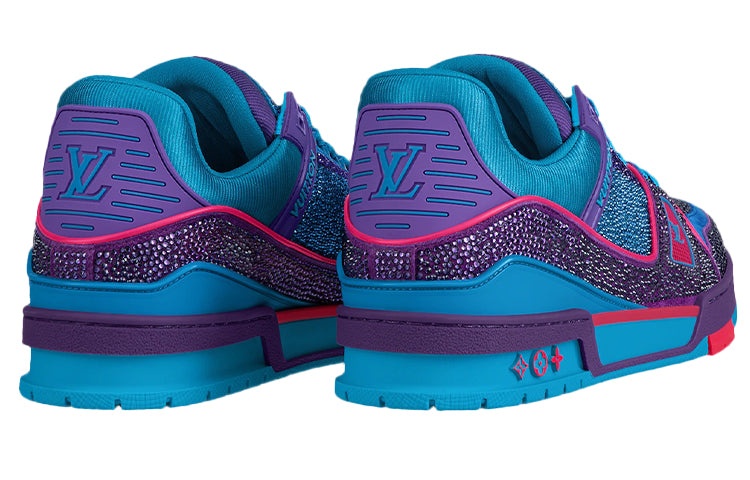 LOUIS VUITTON Trainers 'Blue Purple with Crystals' 1A9JWH - 3