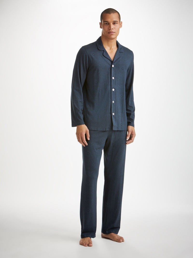 Derek Rose Men's Pyjamas London 12 Micro Modal Navy outlook