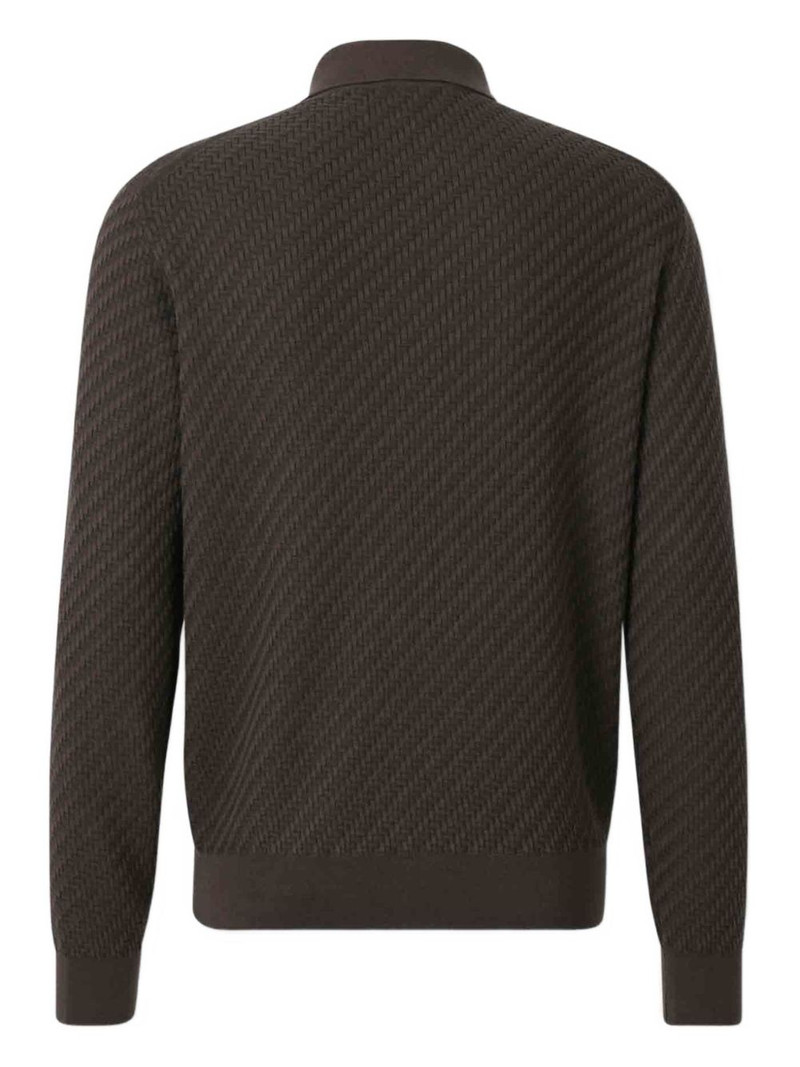 Brioni interwoven polo jumper outlook