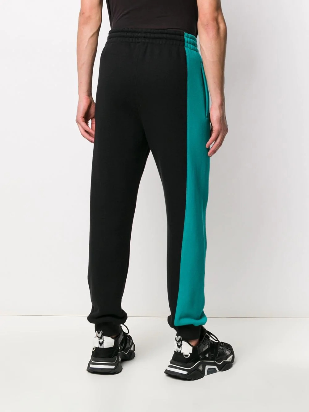 stripe detail logo track trousers - 4