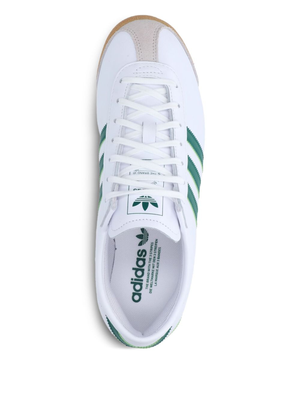 70s italian three-stripe leather trainers - 3