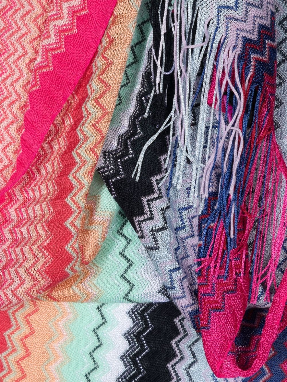 zigzag-woven scarf - 2