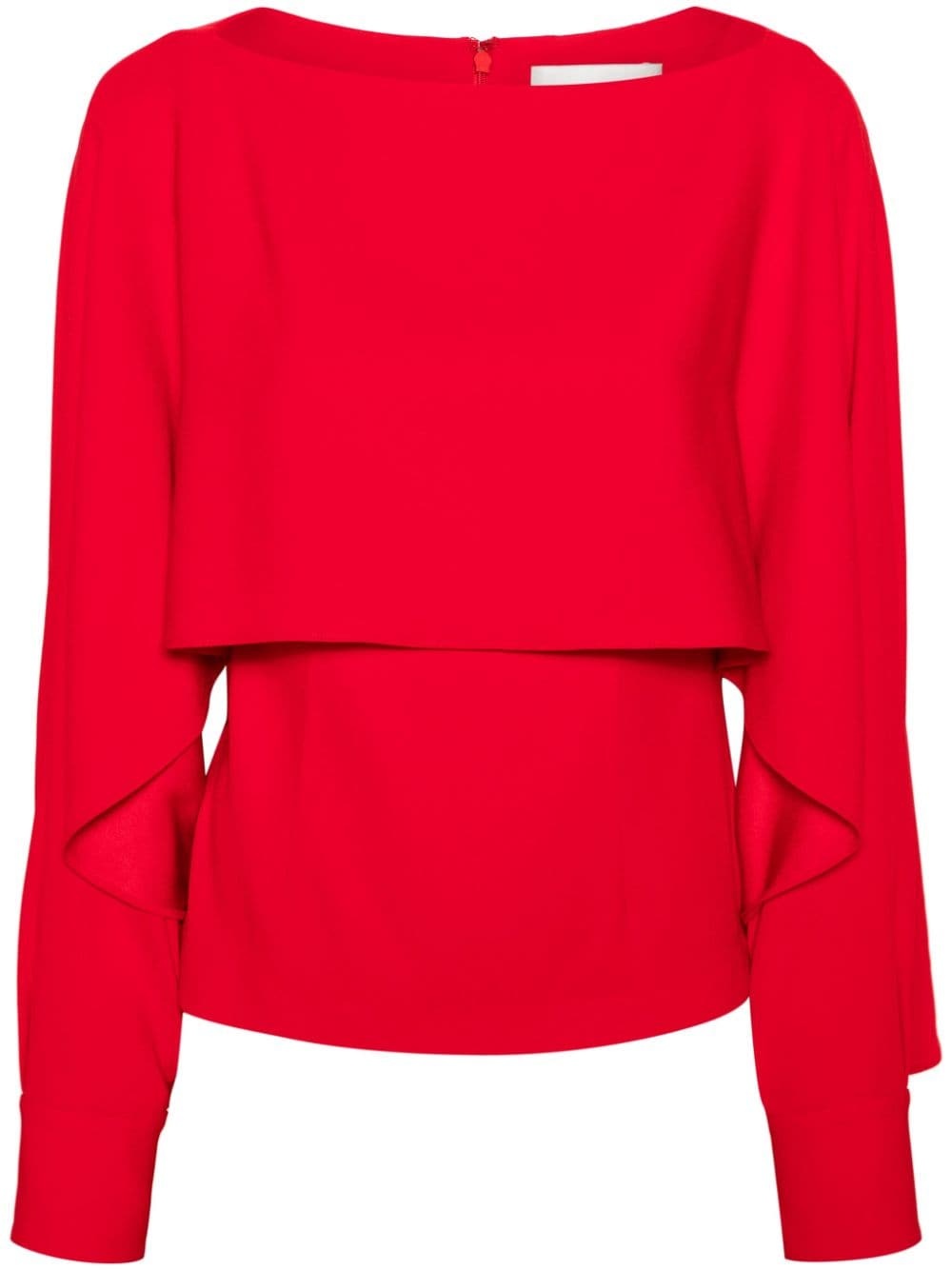 layered crepe blouse - 1