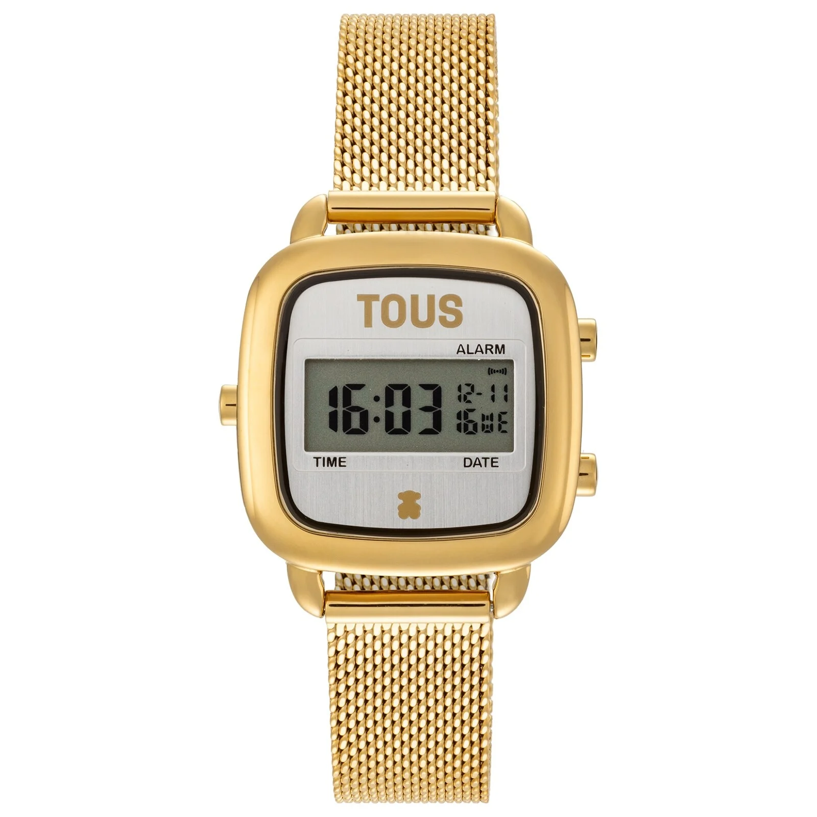 Digital Watch with gold-colored steel bracelet D-Logo Mini - 1