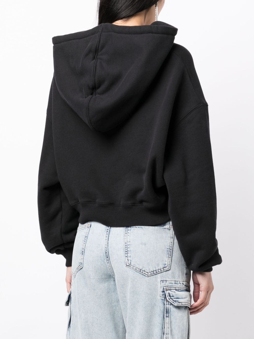 logo-print cropped hoodie - 4