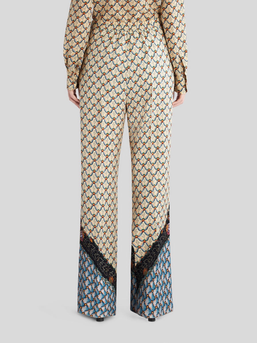 FLORAL PALAZZO TROUSERS - 4