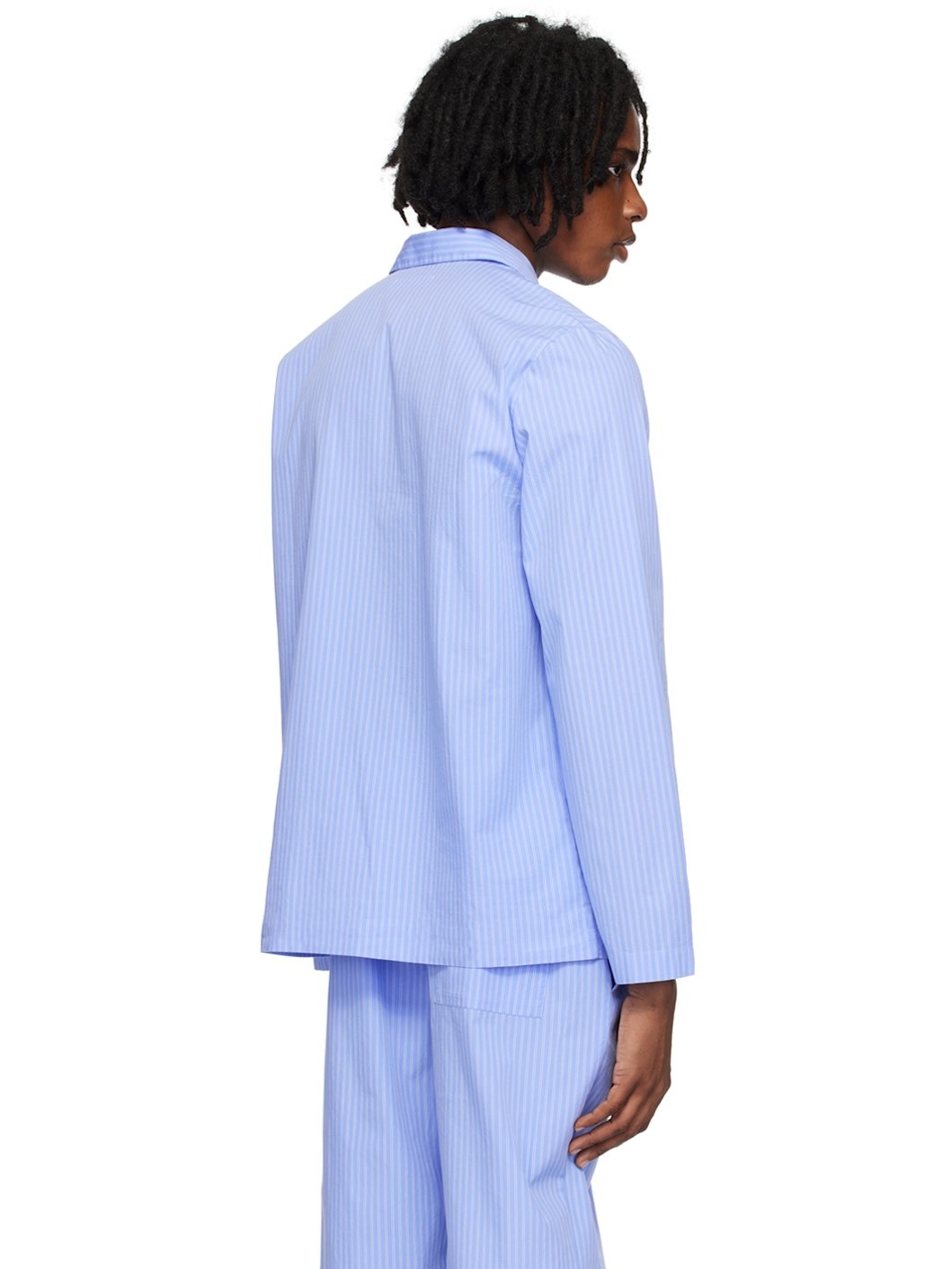 Blue Long Sleeve Pyjama Shirt - 3