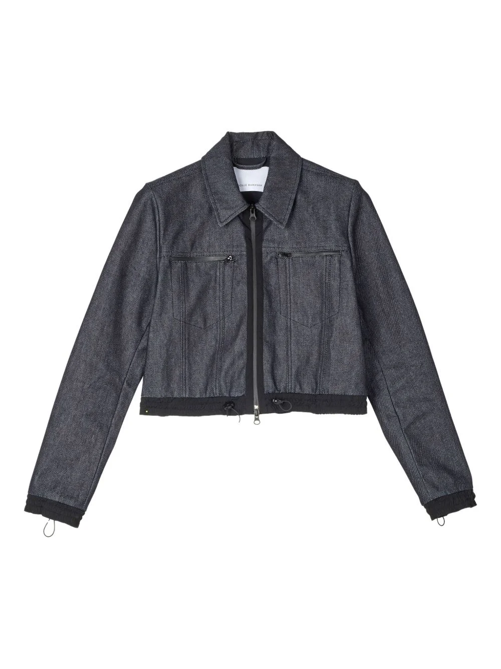 Banks drawstring-sleeve denim jacket - 1