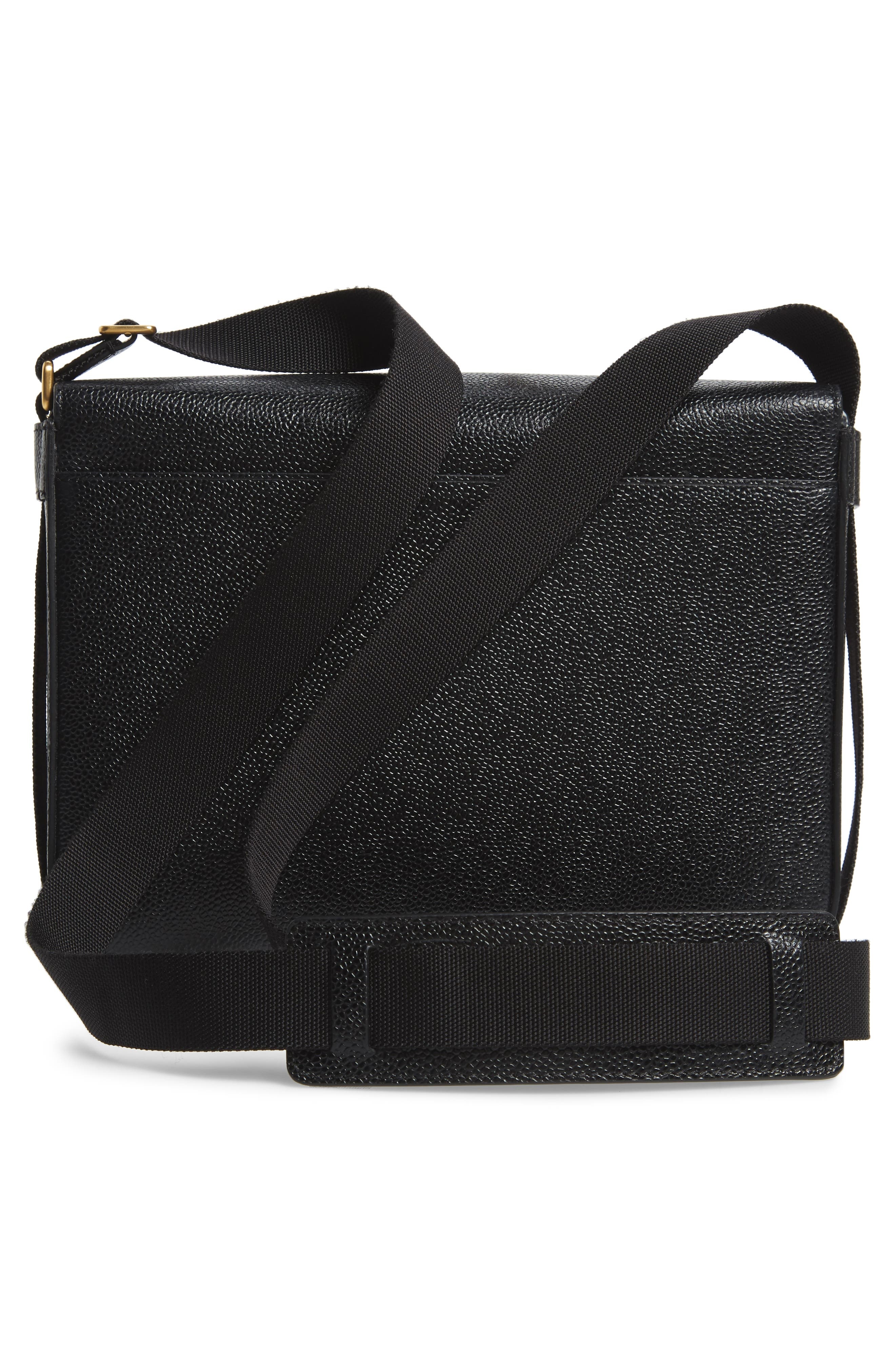 Thom Browne Leather Reporter Bag in Black at Nordstrom - 3