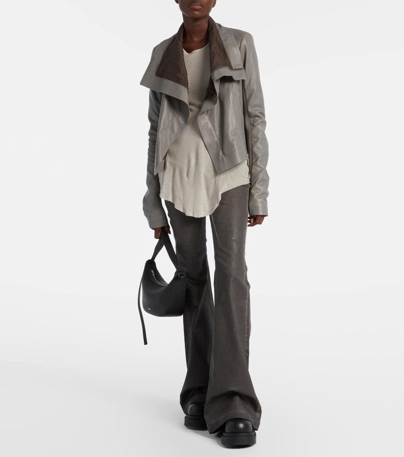 Rick Owens Leather biker jacket outlook