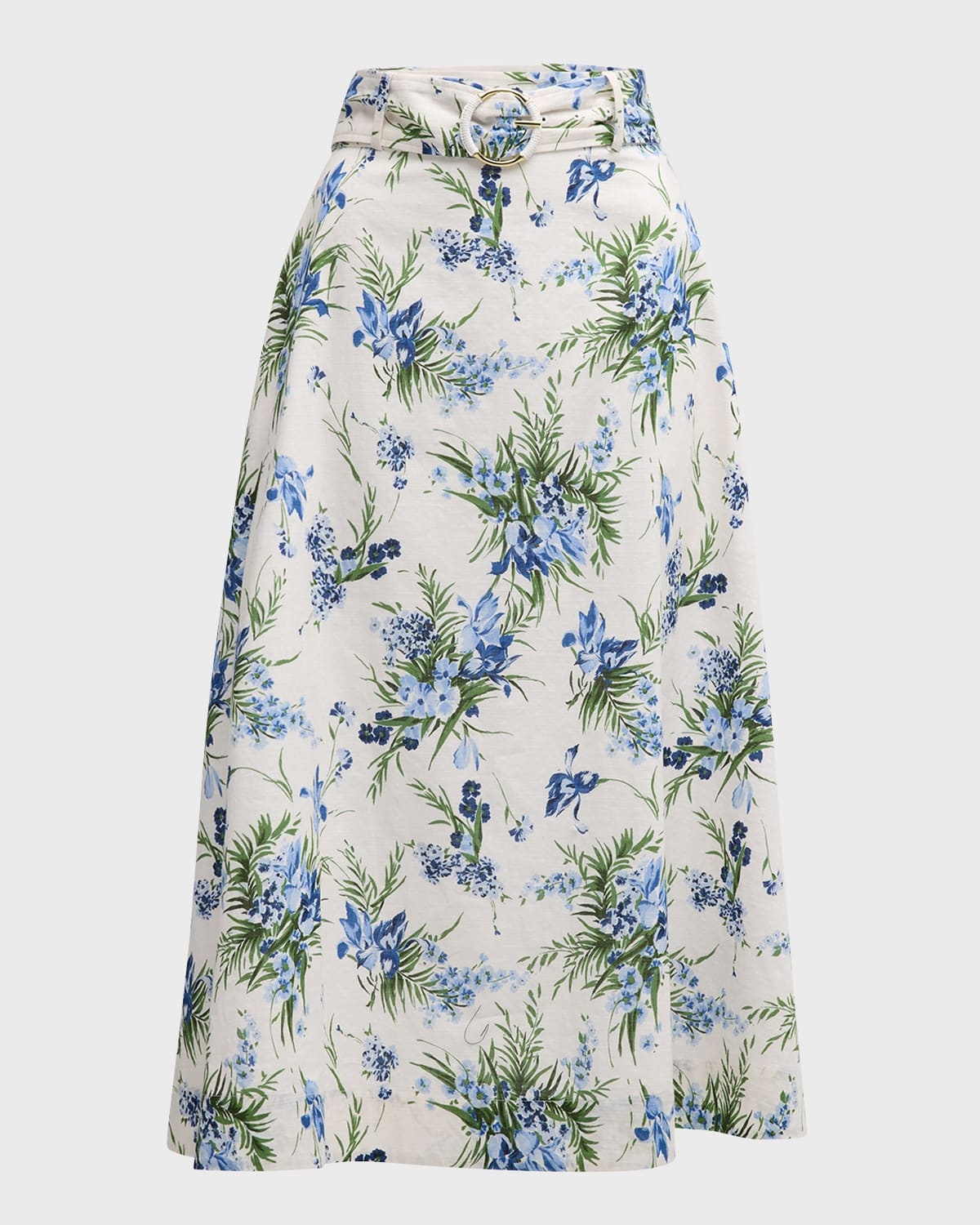 Arwen Floral Belted Midi Skirt - 1