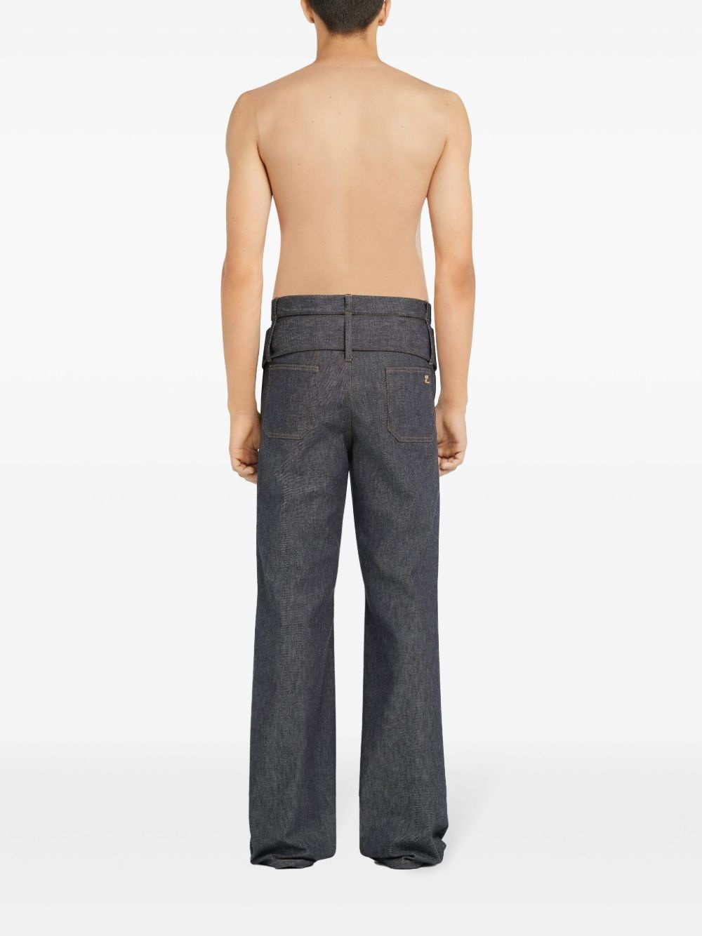 double belted jeans - 4