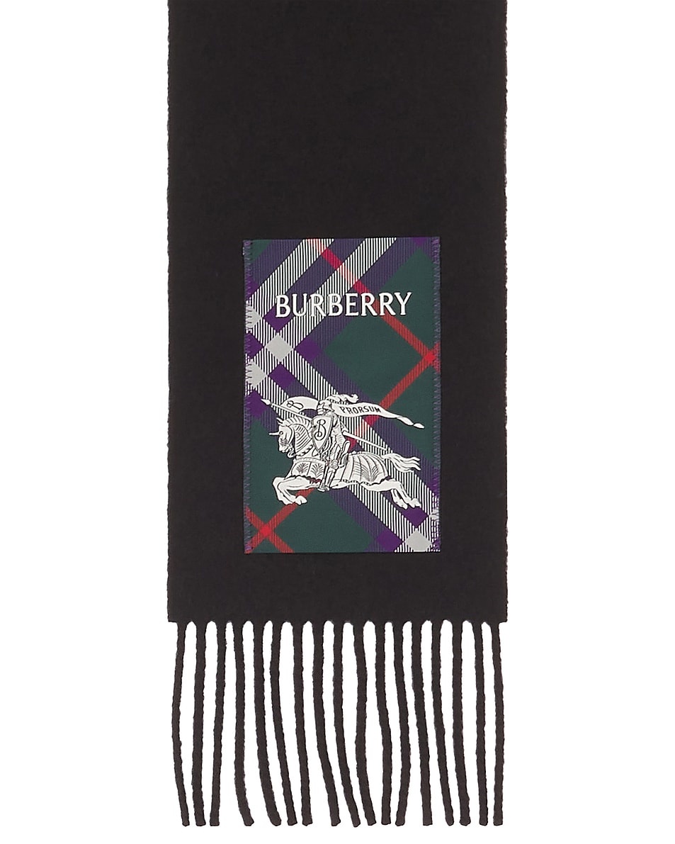 Solid Label Scarf - 3