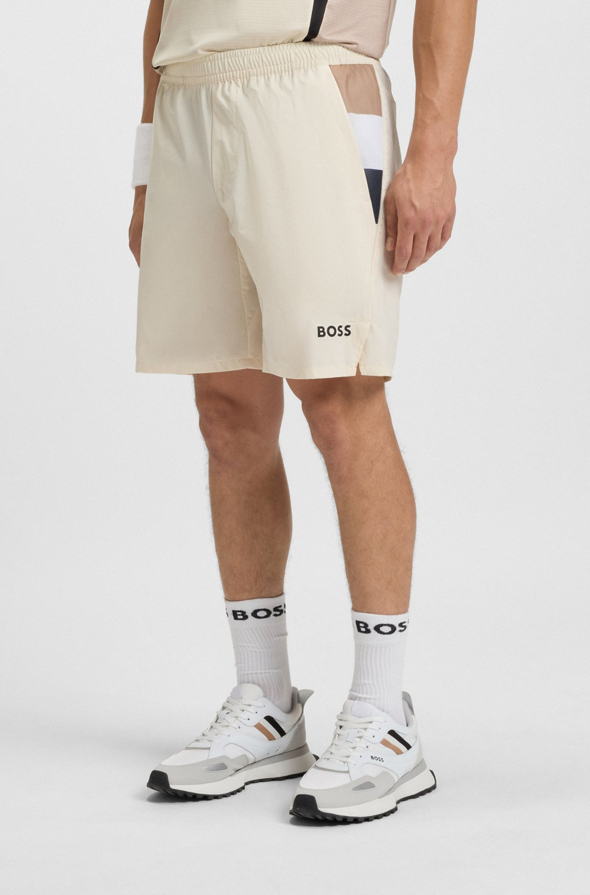 ACTIVE TENNIS SHORTS IN STRETCH FABRIC WITH MOISTURE MANAGEMENT - 2