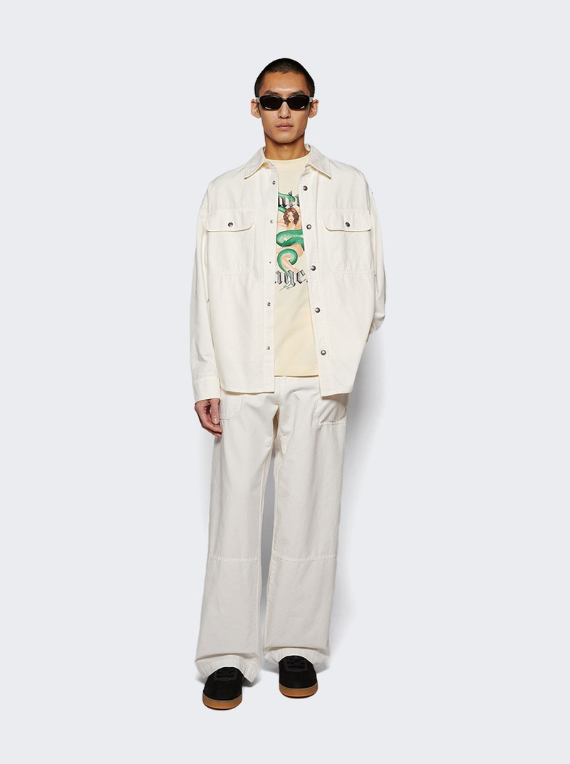 Palm Angels Monogram Workwear Pants Off White outlook