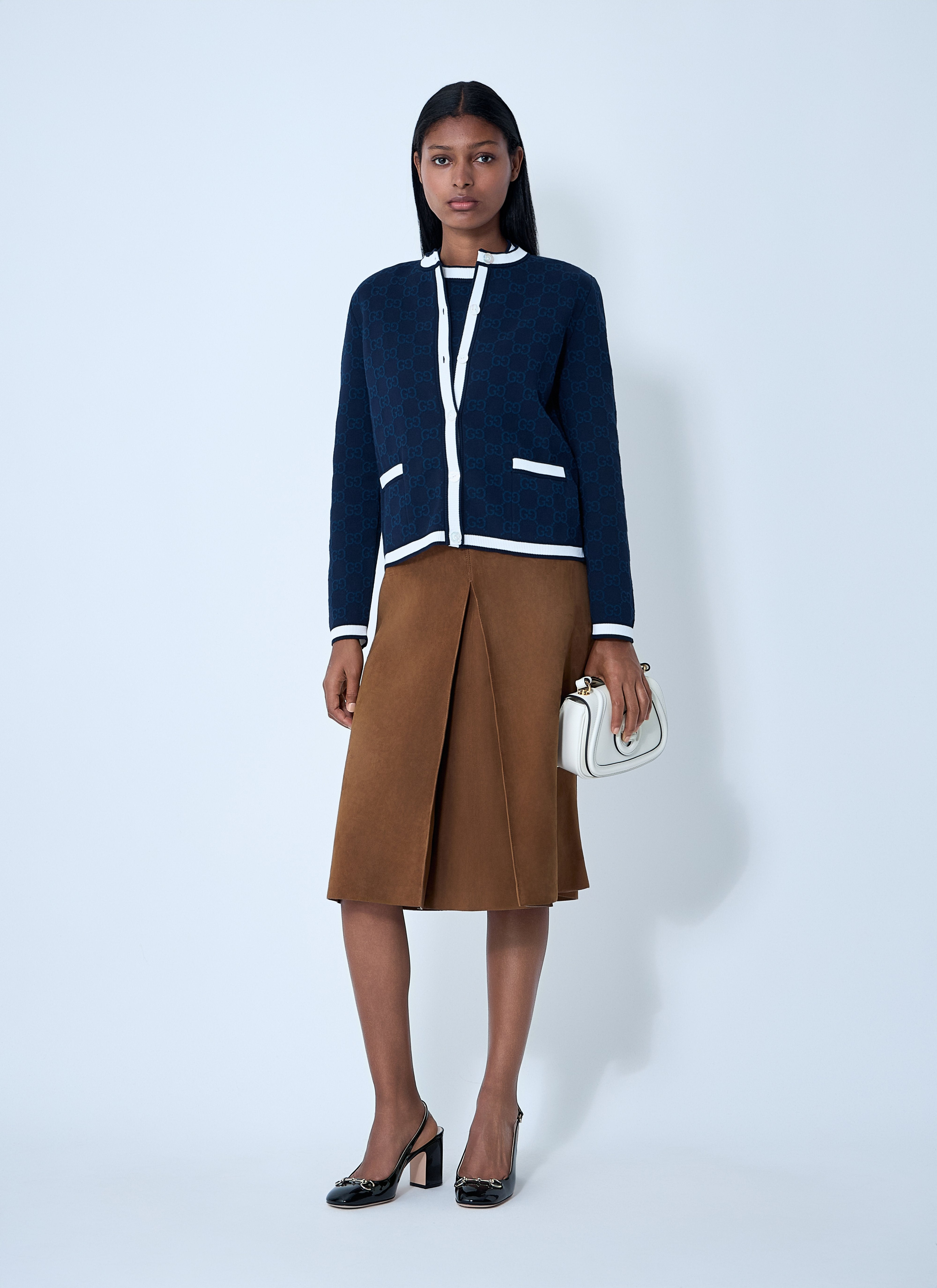 Gucci Women Gg Fine Cotton Cardigan - 2