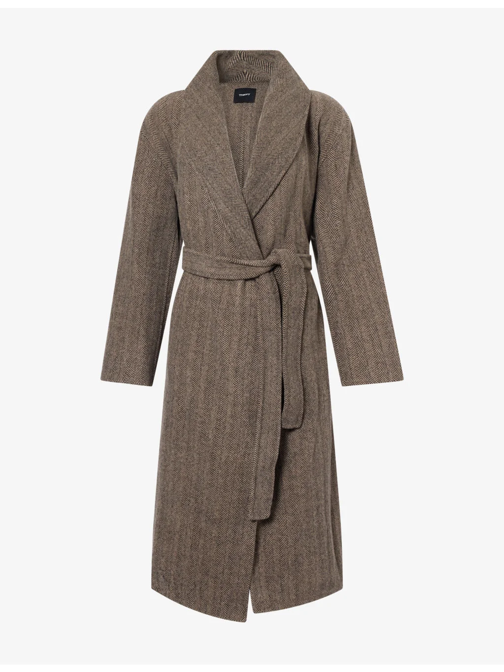 Shawl-Collar Wool And Cashmere Coat - 1
