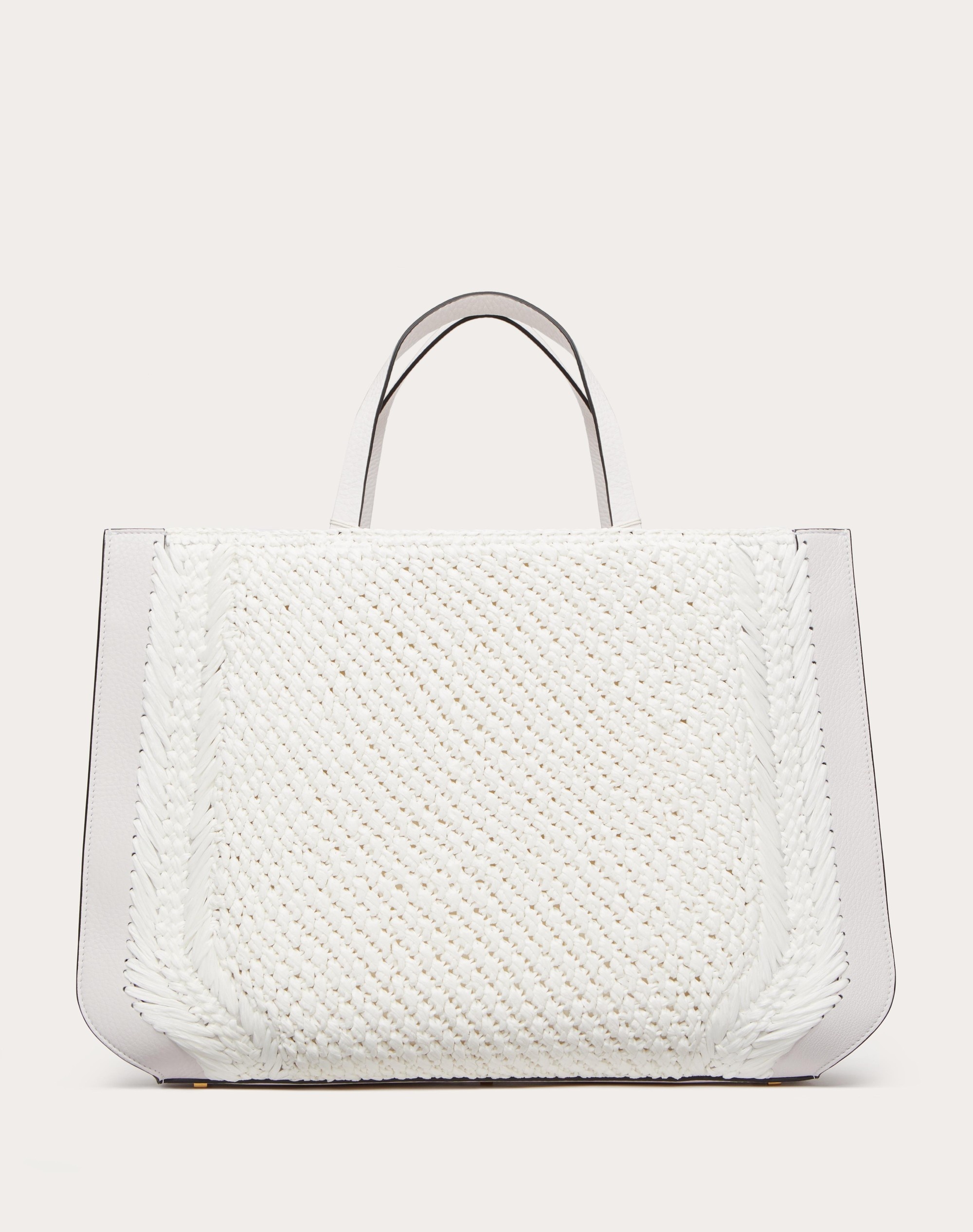 VLOGO SIGNATURE RAFFIA HANDBAG - 4