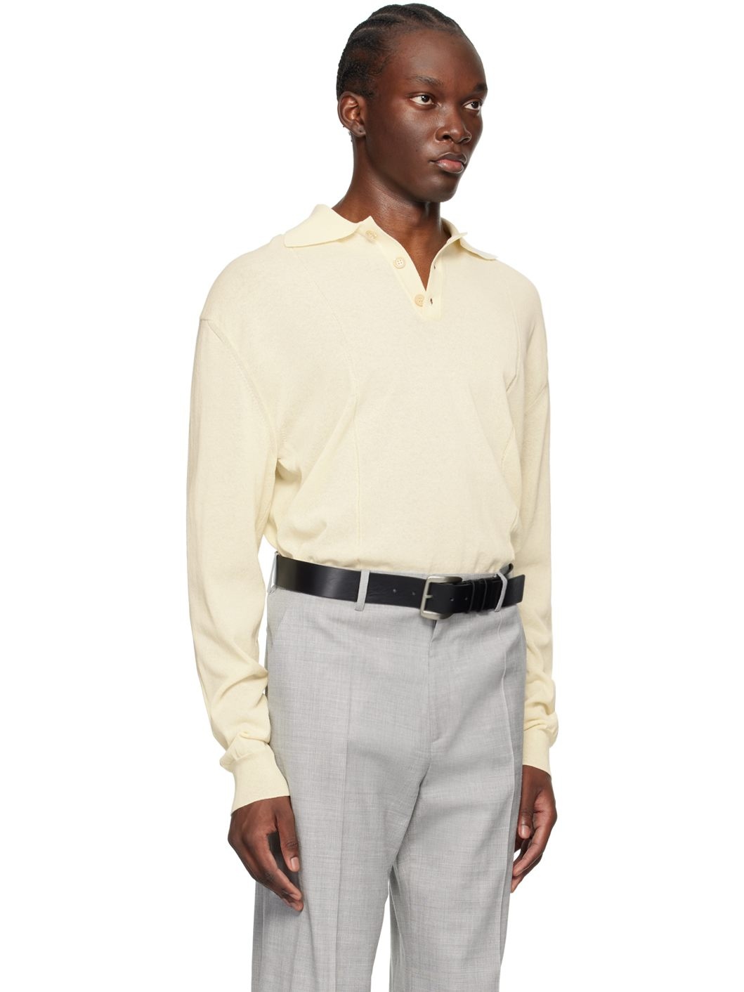 Beige Semi-Sheer Polo - 2