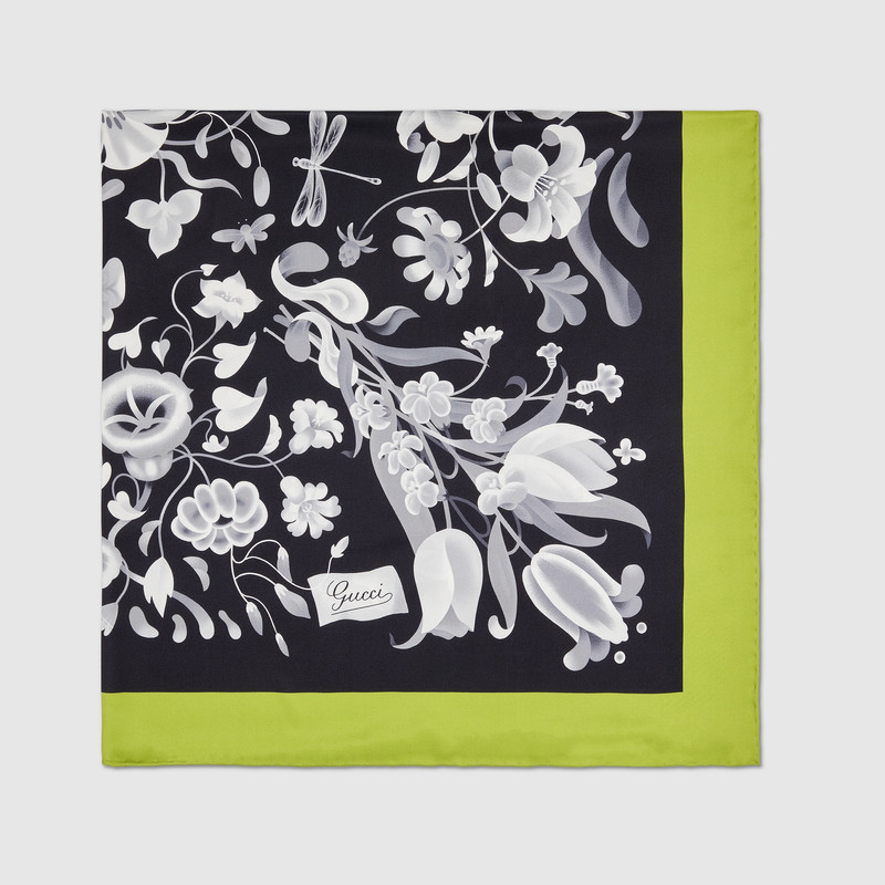 GUCCI 90 x 90 project printed silk carré outlook