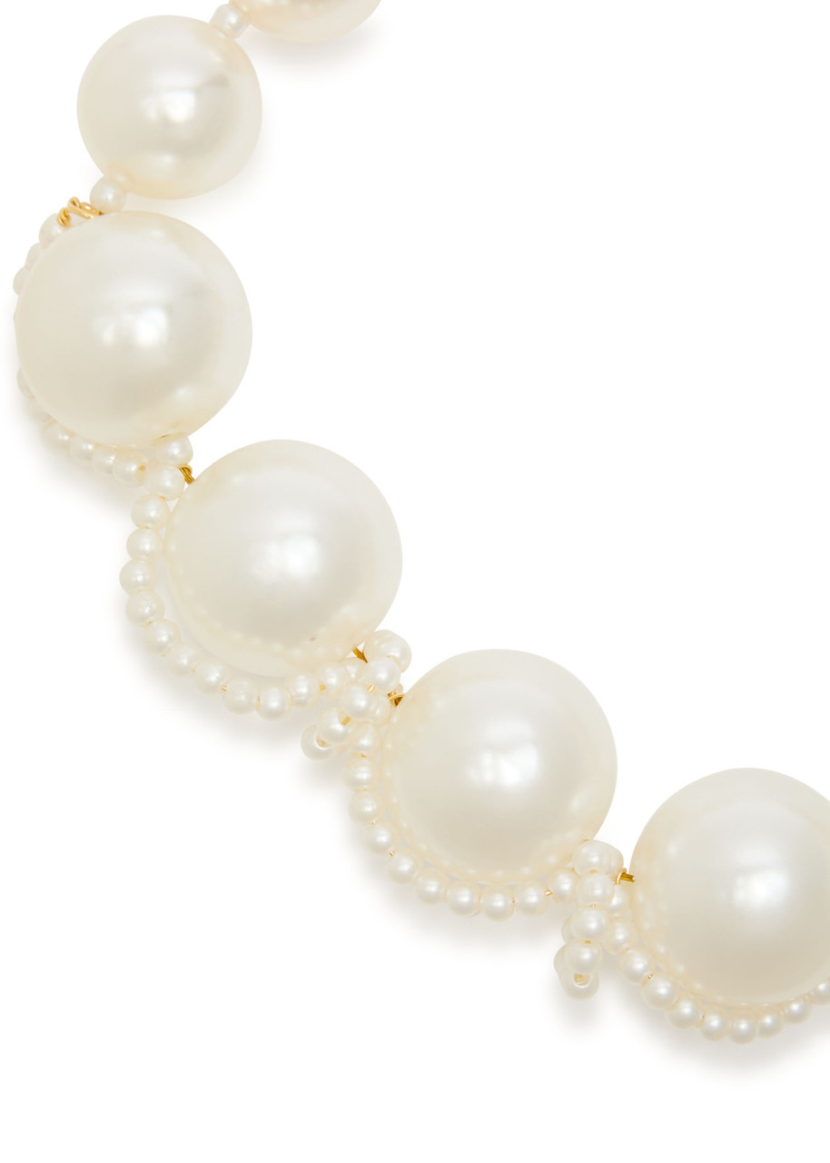 Completedworks Faux Pearl-embellished 18kt Gold-plated Necklace - 3