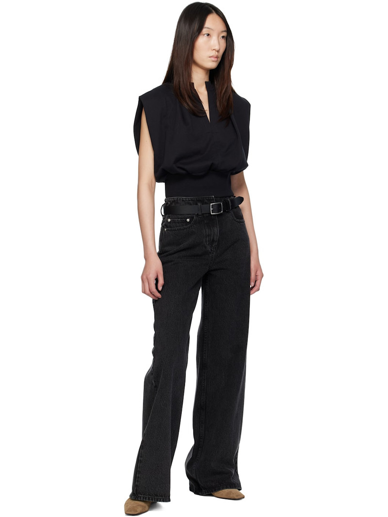 rag & bone Black Boyfriend Leather Belt outlook