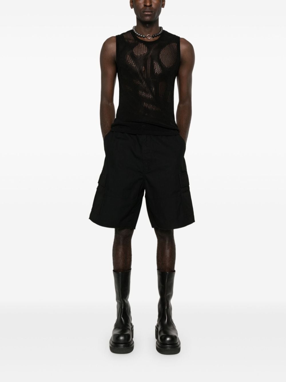 logo-patch cargo shorts - 2