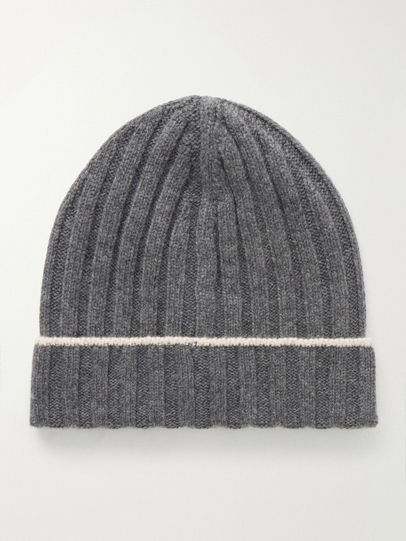 Ribbed Cashmere Beanie 1
