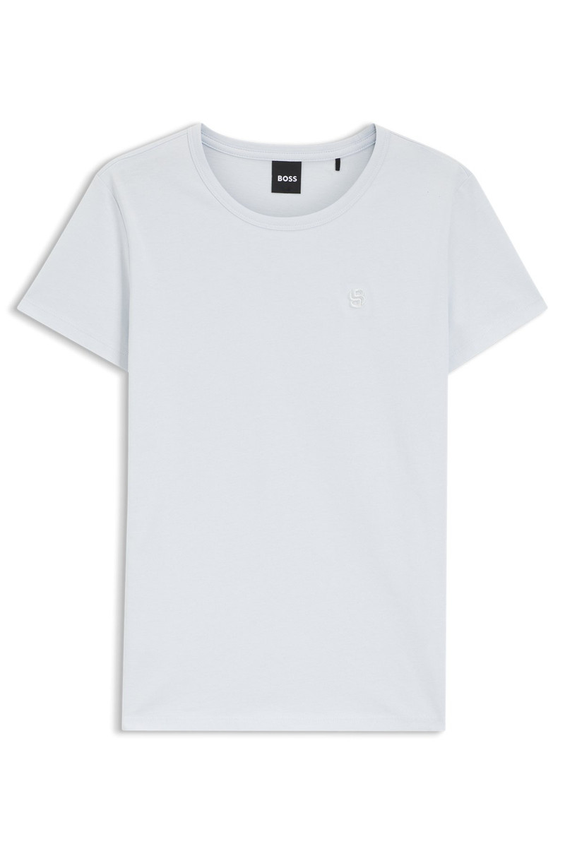 COTTON-JERSEY SLIM-FIT T-SHIRT WITH DOUBLE B MONOGRAM 1