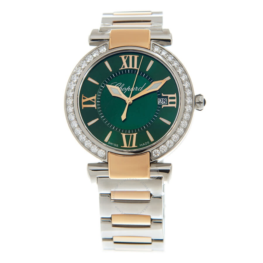Chopard Imperiale Green Dial Diamond Two Tone Ladies Watch 388532-6009 - 3