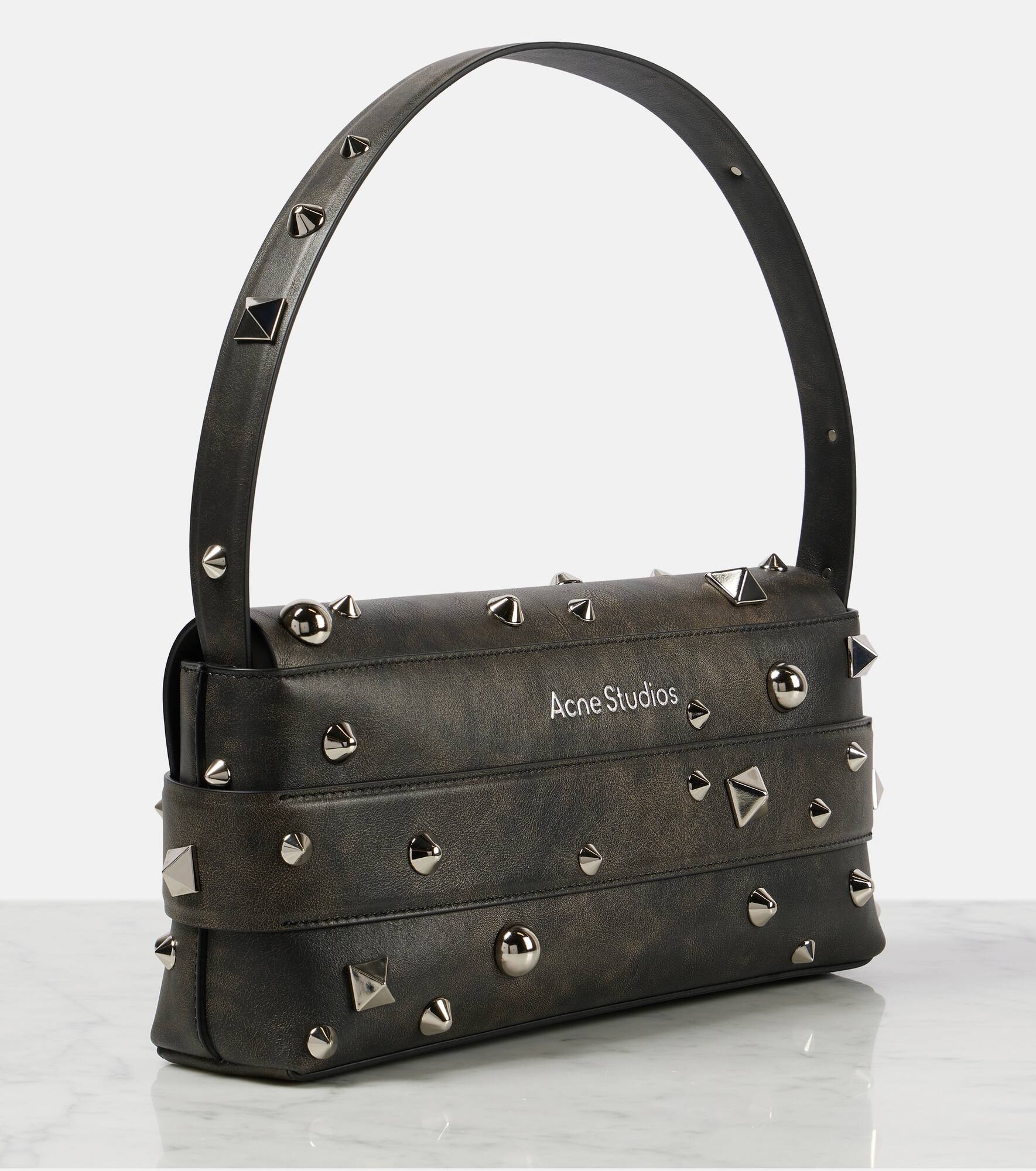 Musubi studded leather shoulder bag - 4