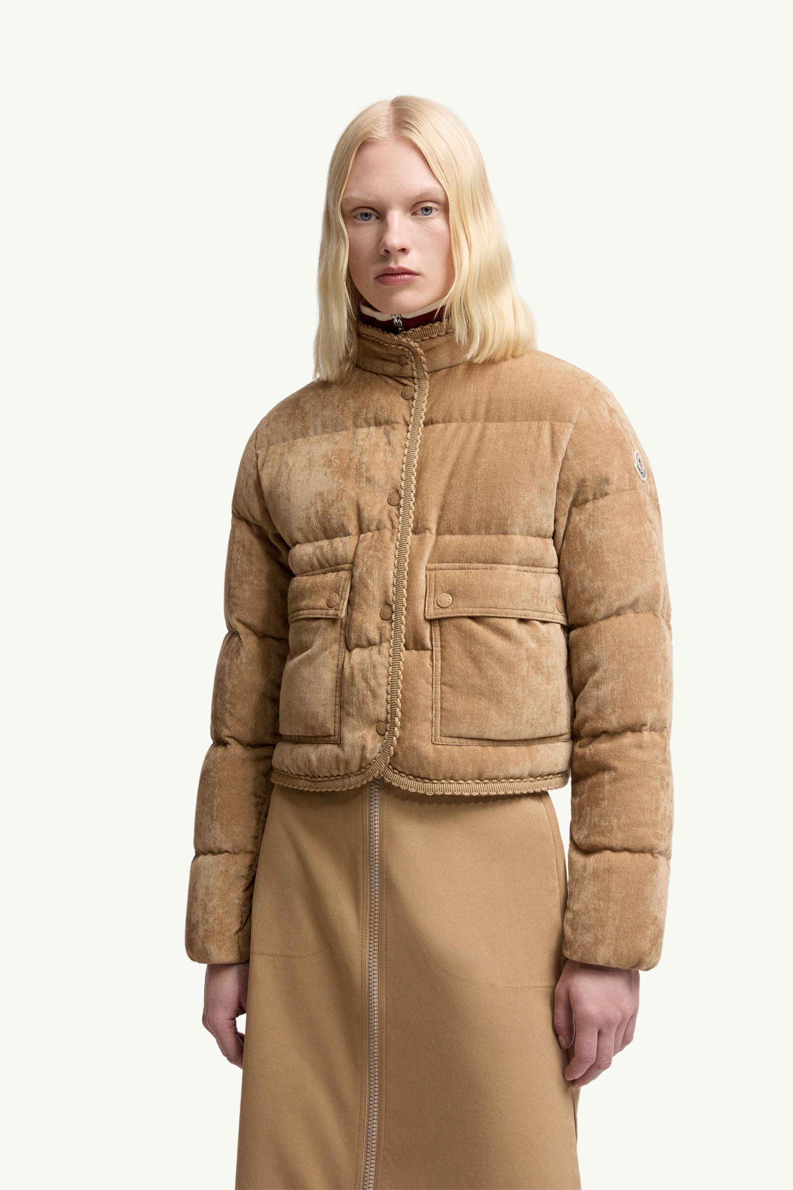 Essarts Braided Trim Corduroy Short Down Jacket - 3