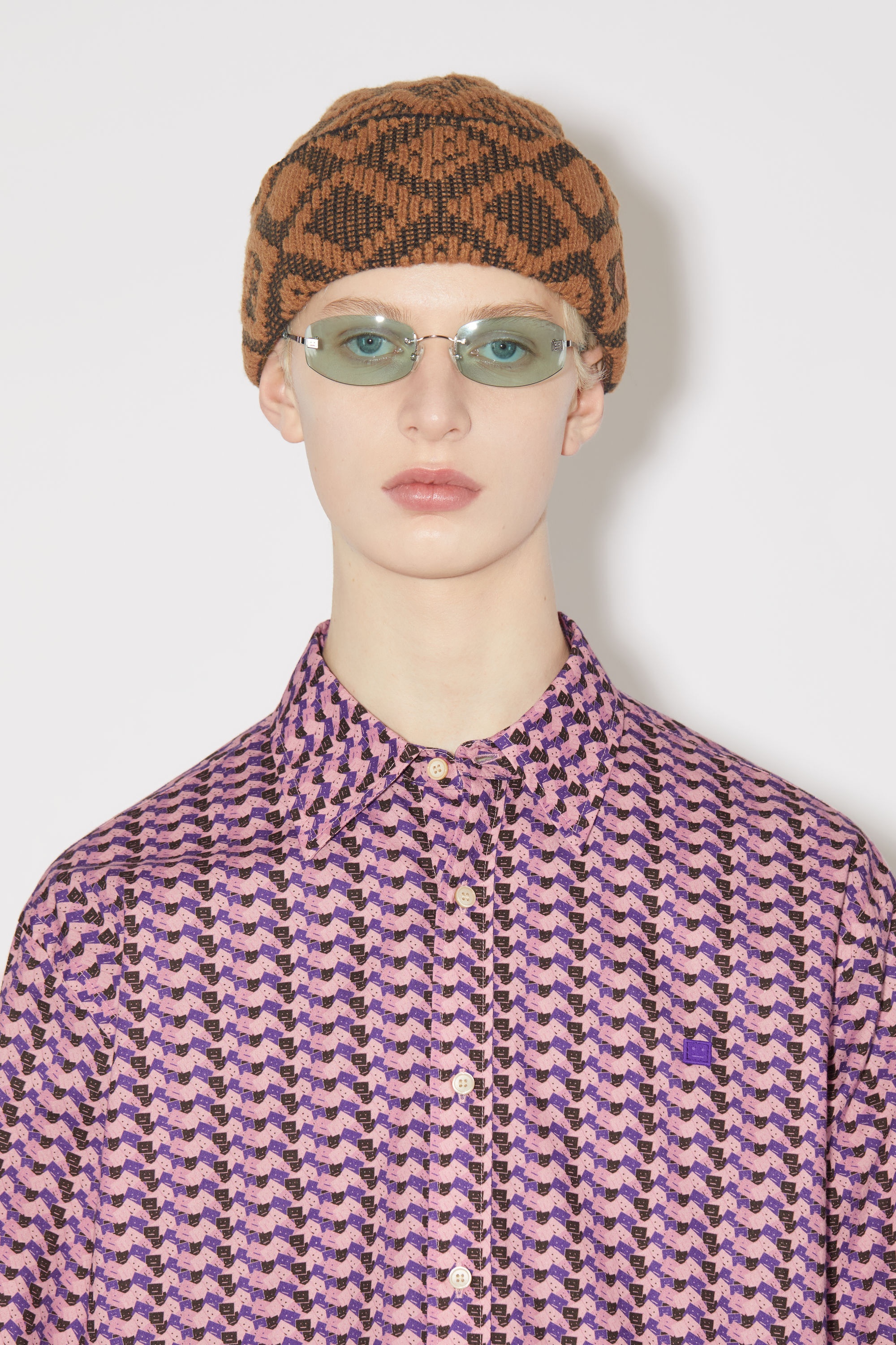 Face print shirt - Purple/Pink - 5