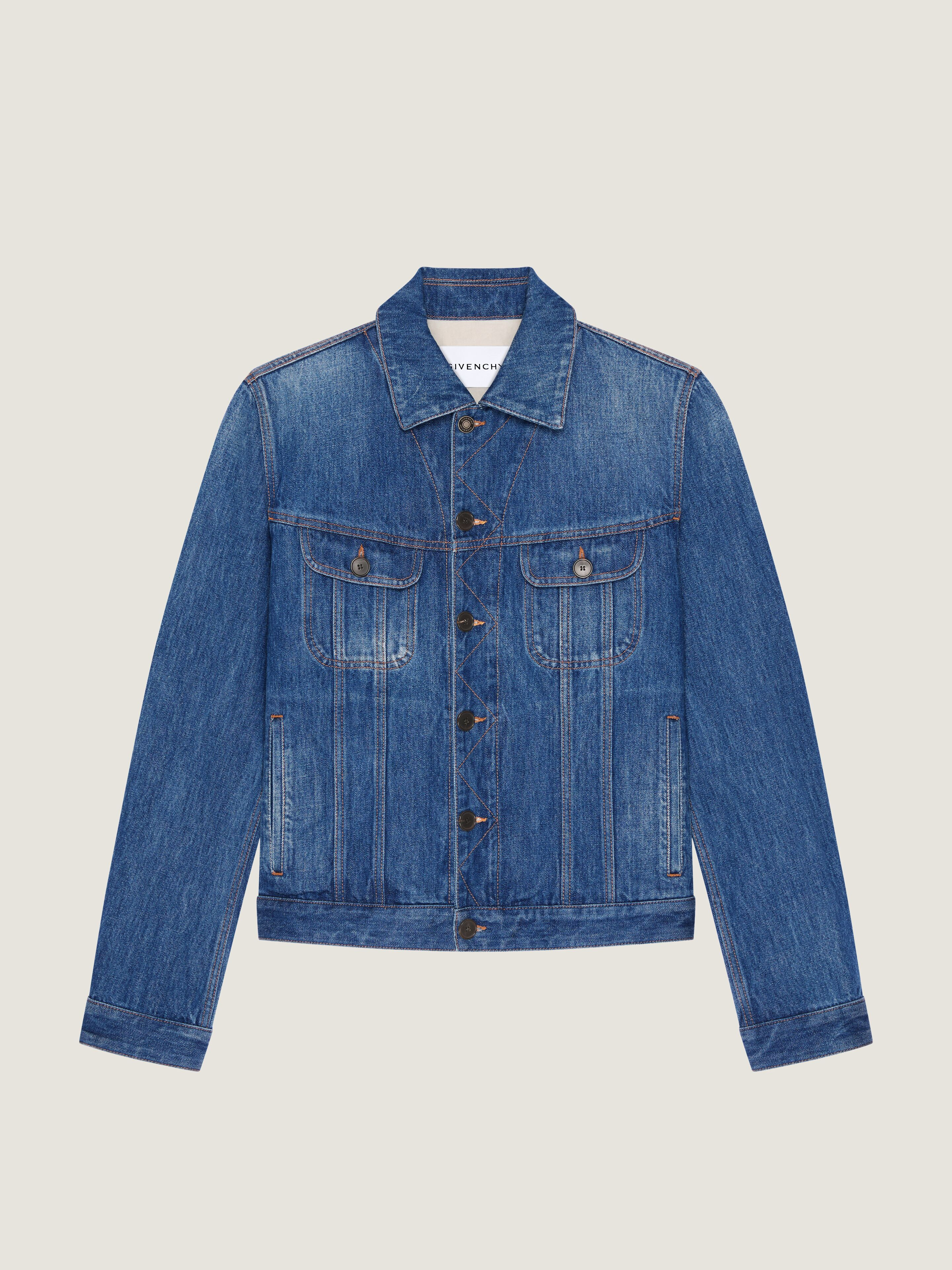JACKET IN MEDIUM BLUE DENIM - 1