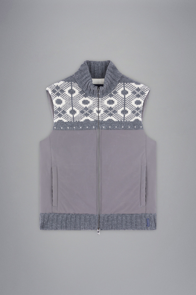 WOOL JACQUARD AND TYPHOON® HYBRID VEST 1
