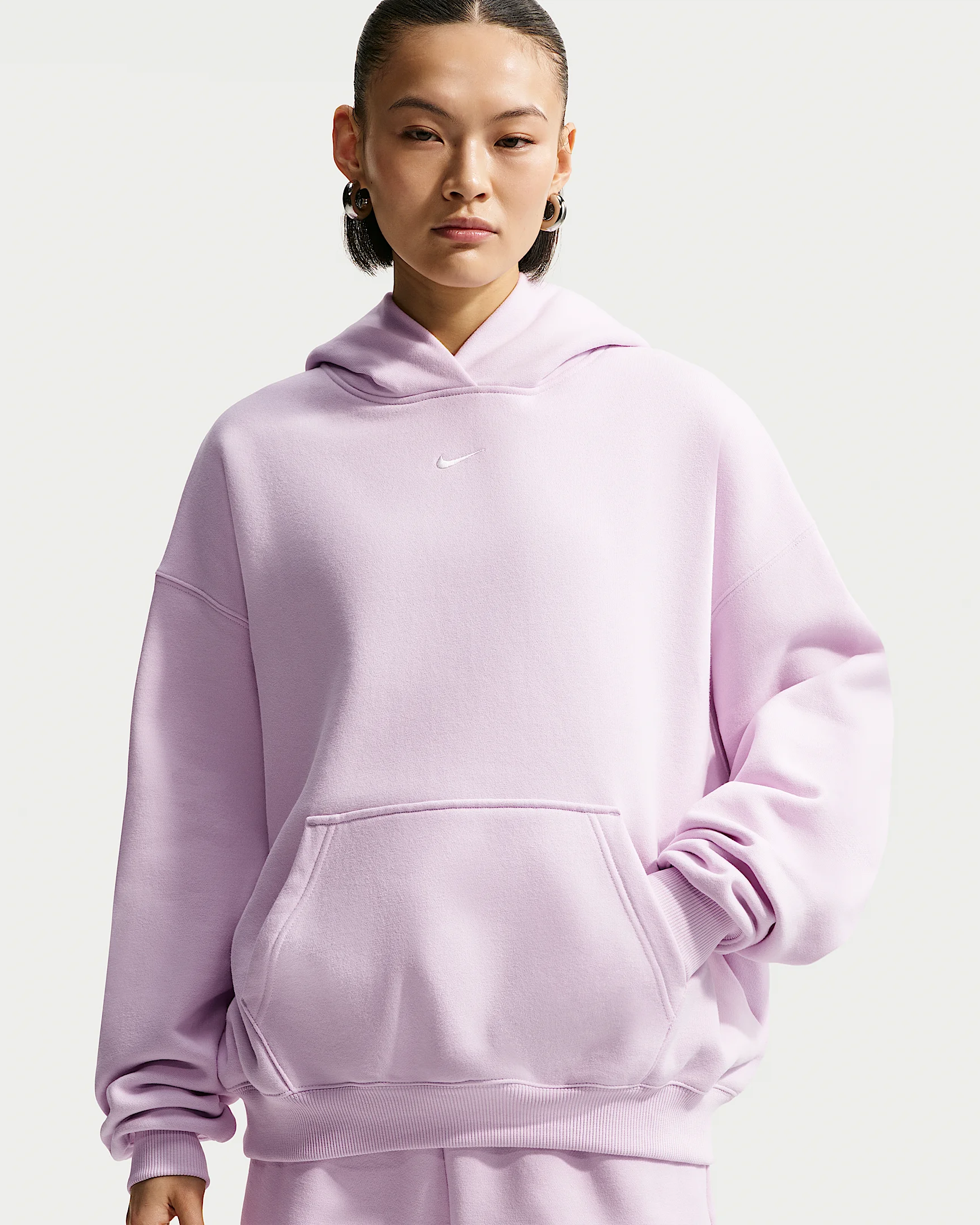 Nike Studio Fleece Medium Weight Women's Oversized Pullover Hoodie - 1