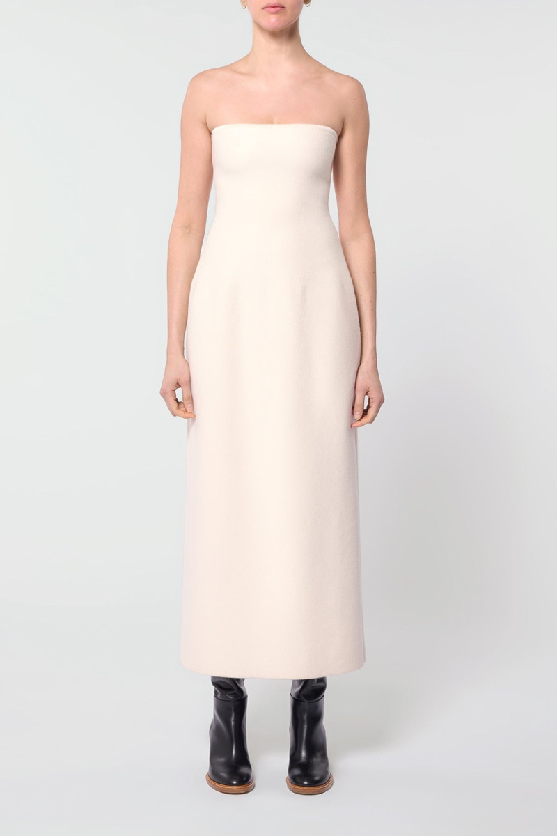 GABRIELA HEARST Immanuel Knit Dress in Ivory Merino Wool outlook