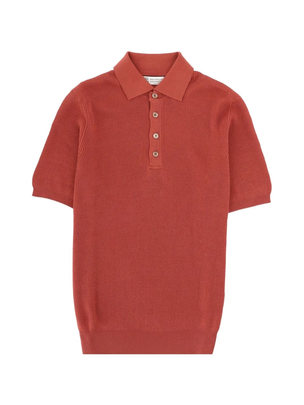 ribbed polo shirt - 1