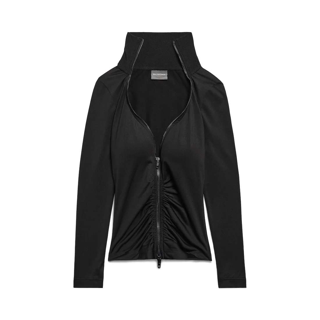 Women's Bra Cup Zip-up Jacket in Black - 1