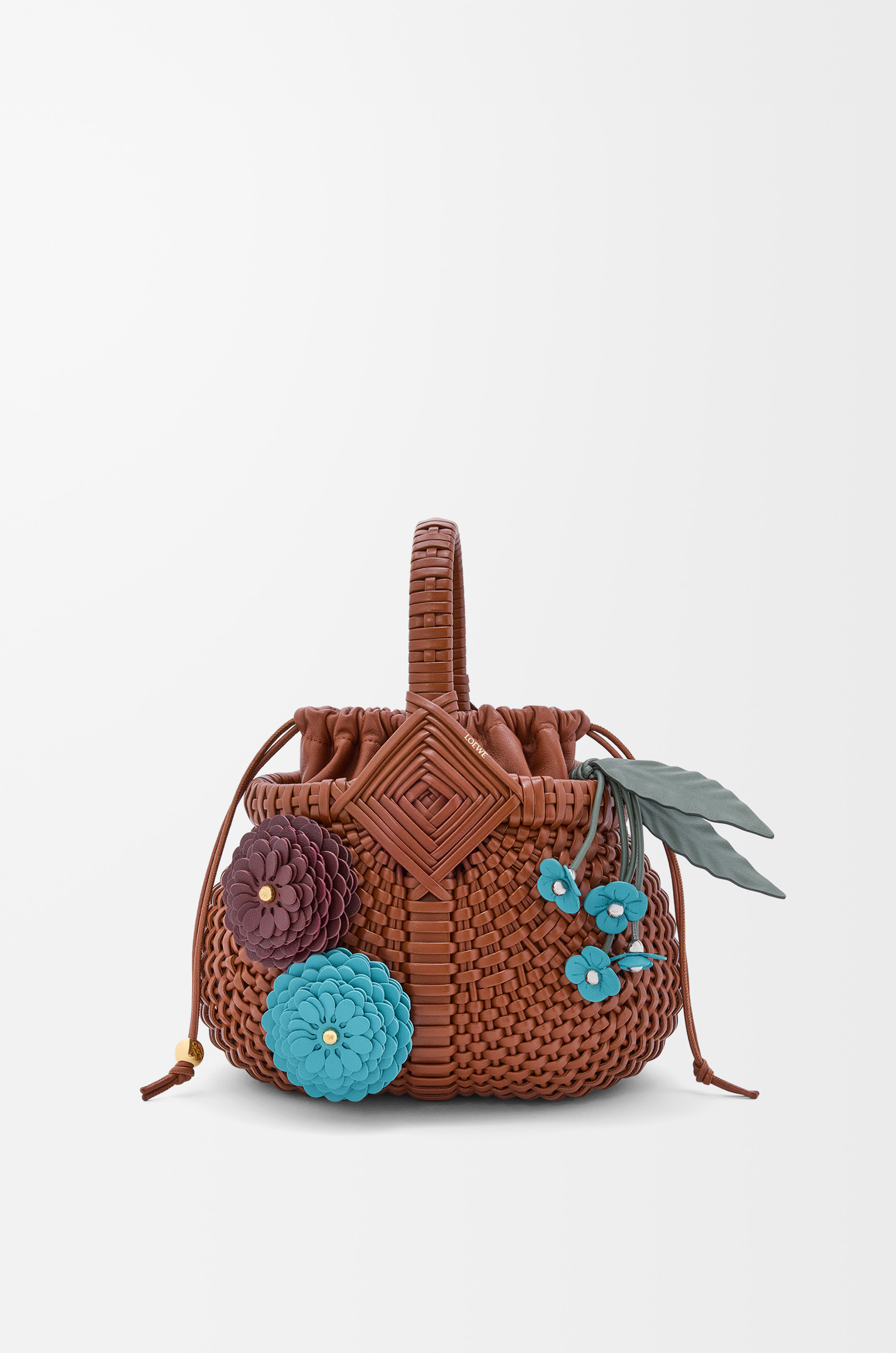 Strawberry flower charm in classic calfskin - 3