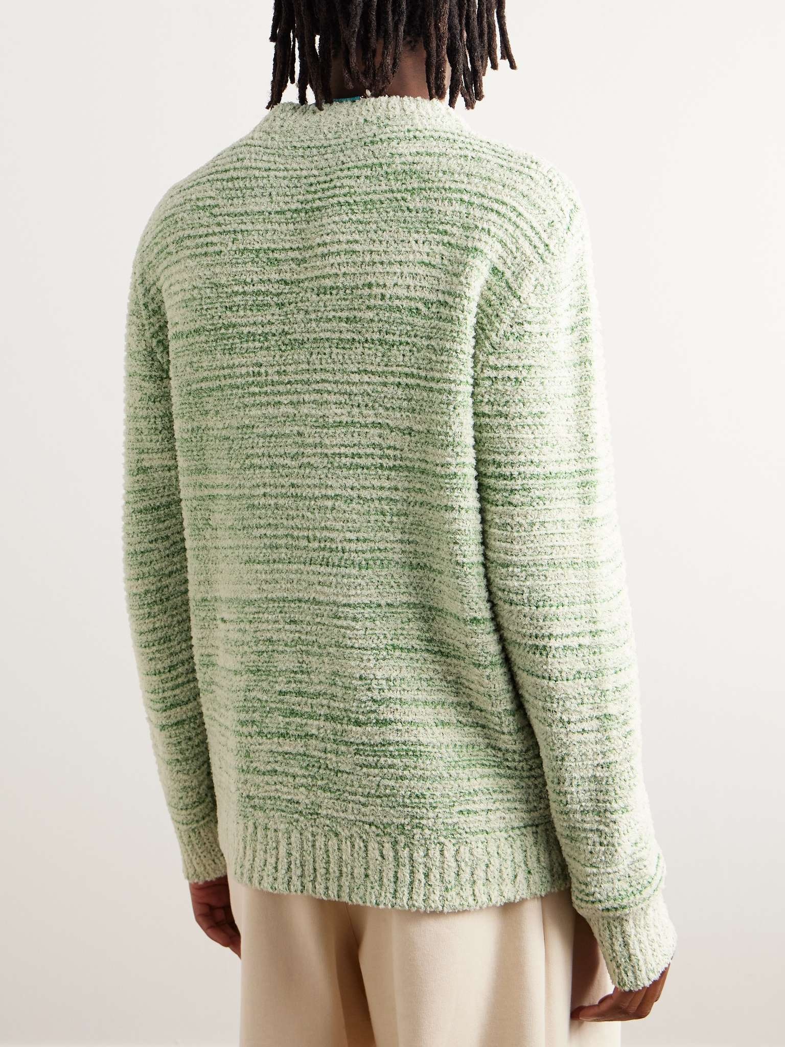 Cotton-Blend Bouclé Sweater - 3