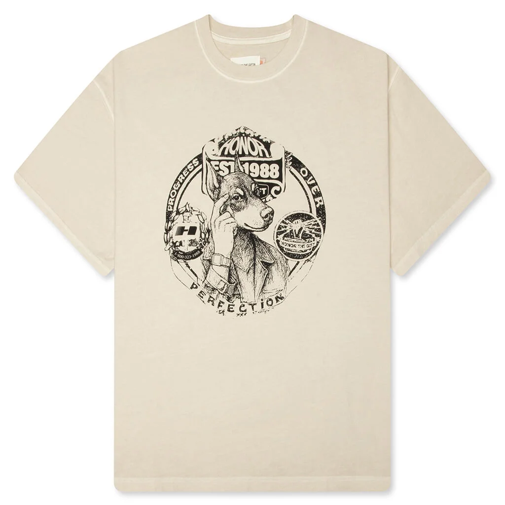 PROGRESS OVER PERFECTION S/S TEE - CREAM - 1