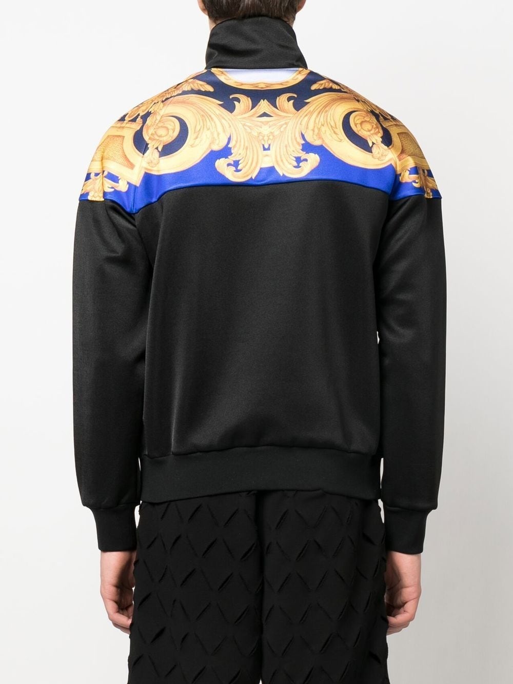 Barocco-print zipped sweatshirt - 4