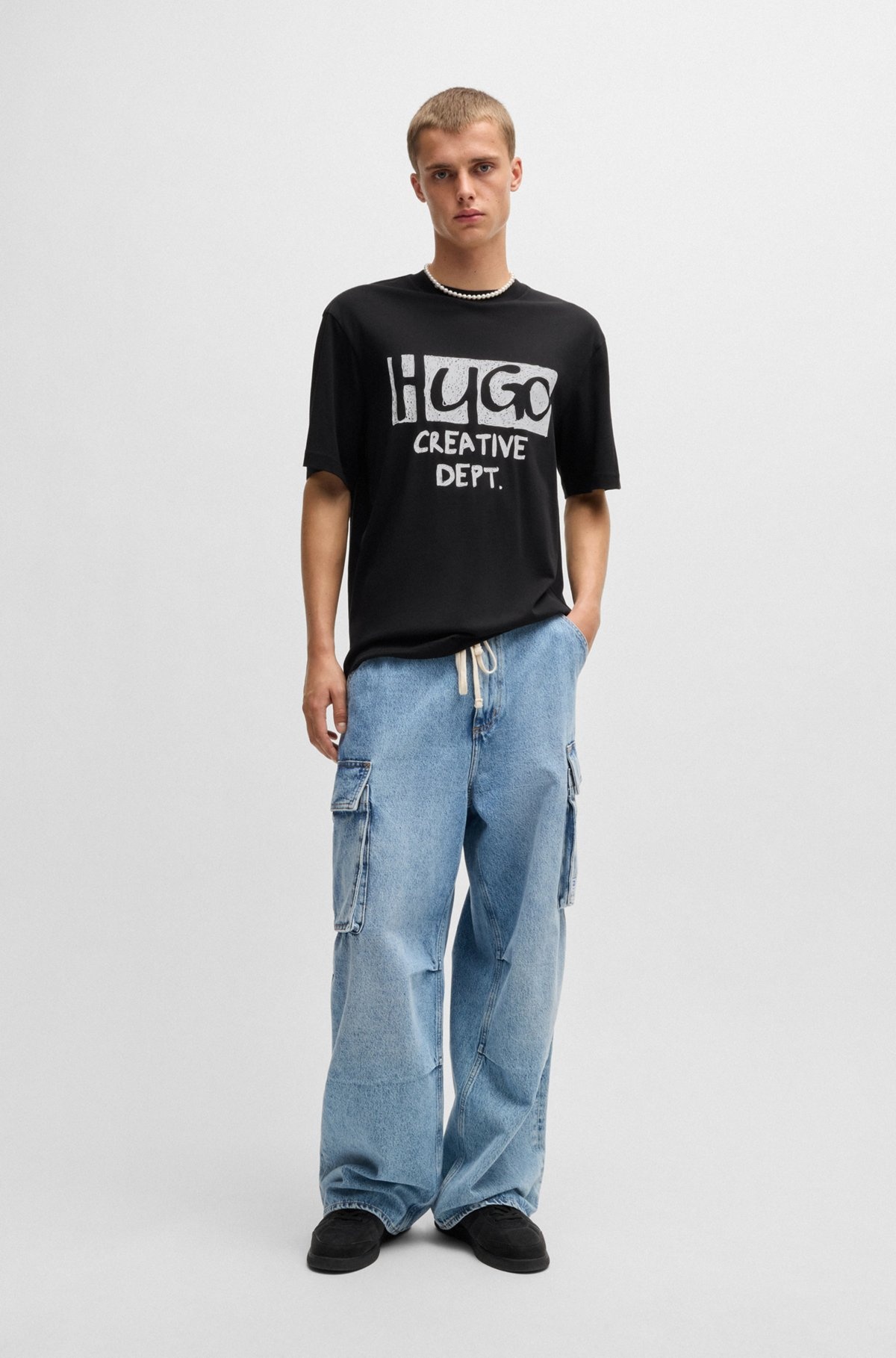 COTTON-JERSEY T-SHIRT WITH LOGO ARTWORK - 4