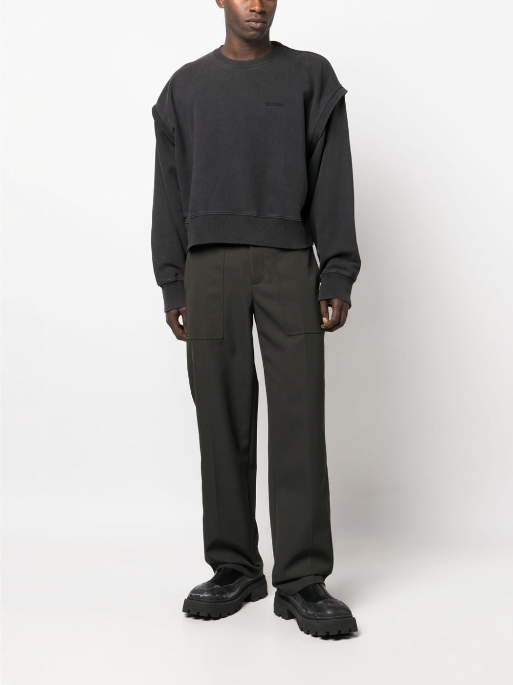logo-print crew-neck sweatshirt - 2