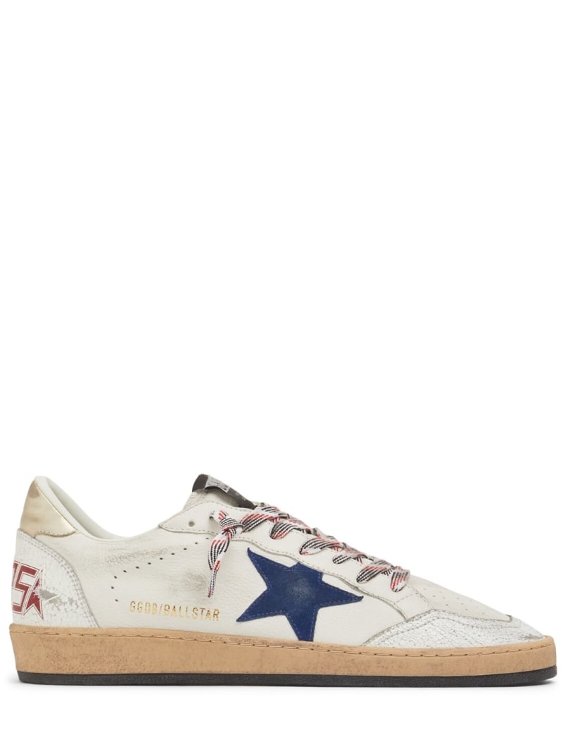 Ballstar metallic star leather sneakers - 1