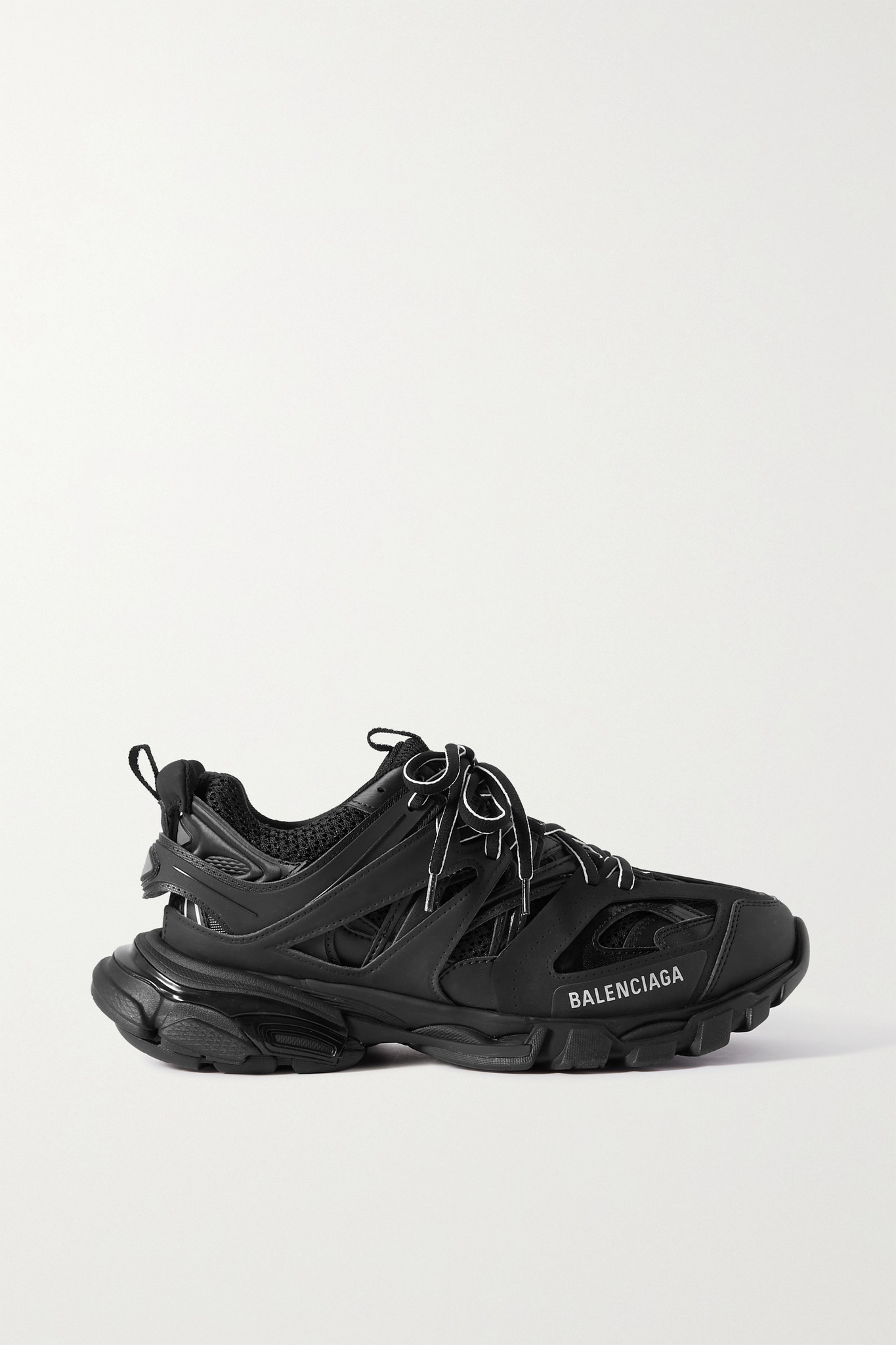 BALENCIAGA Track logo-detailed mesh and rubber sneakers