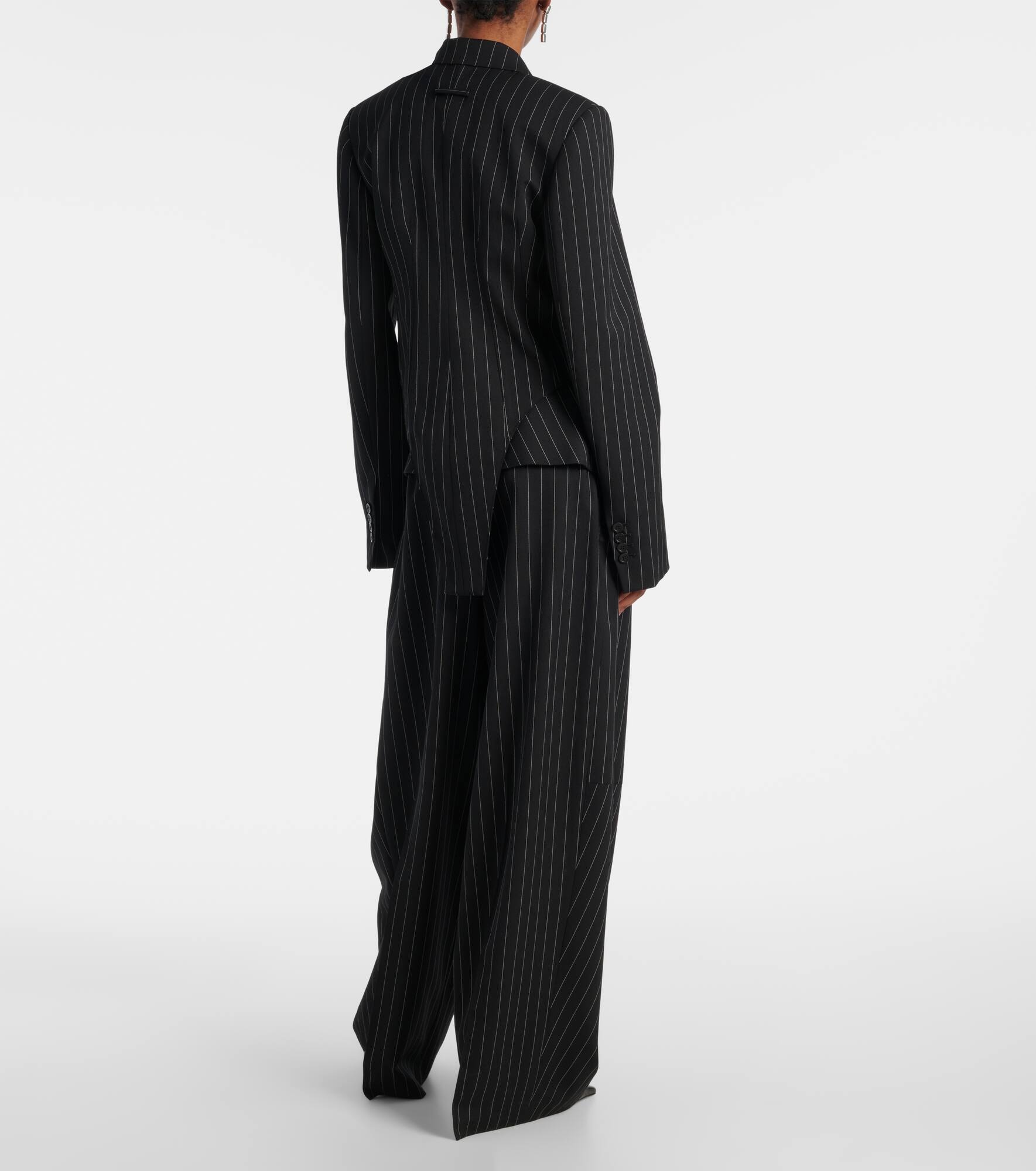 Striped virgin wool blazer - 3