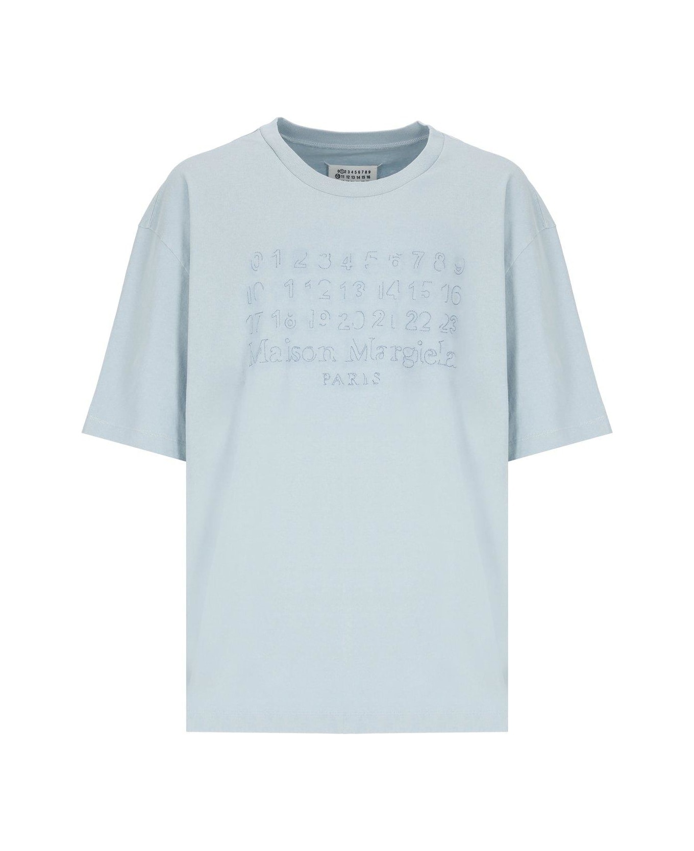 Numbers-motif Crewneck T-shirt - 1
